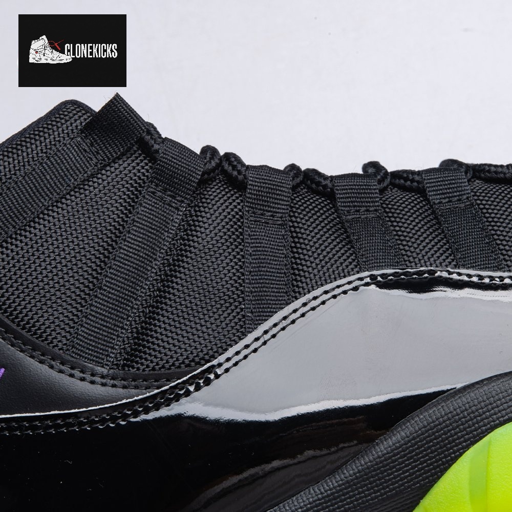 Air Jordan 11 GS Black Barely Volt Men's - Image 2