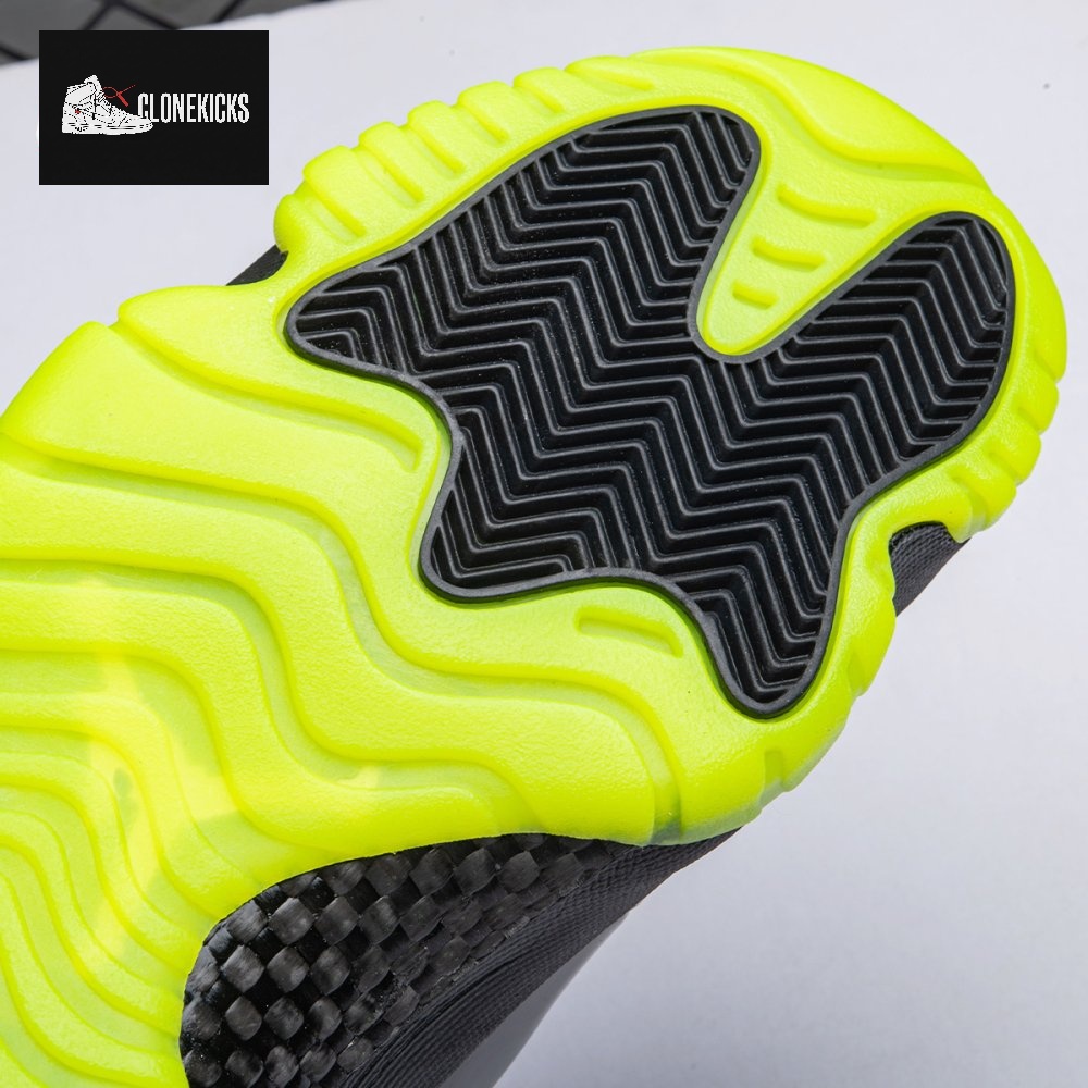 Air Jordan 11 GS Black Barely Volt Men's - Image 5