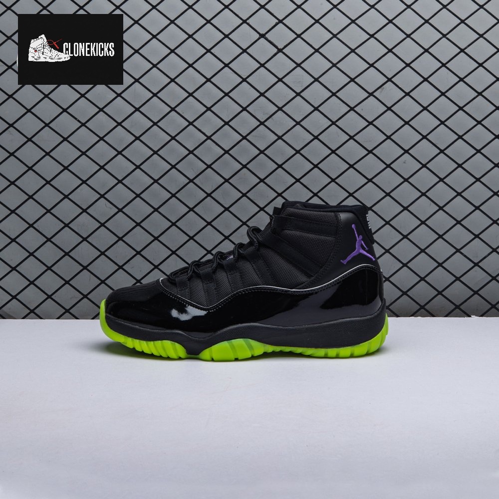 Air Jordan 11 GS Black Barely Volt Men's - Image 7