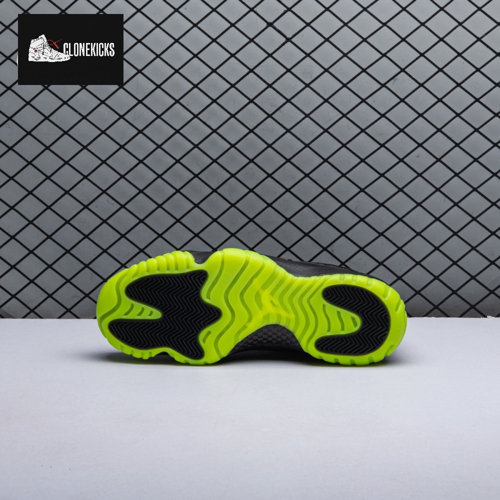Air Jordan 11 GS Black Barely Volt Men's - Image 9