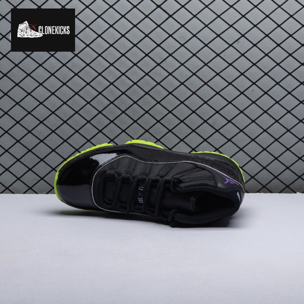 Air Jordan 11 GS Black Barely Volt Men's - Image 10