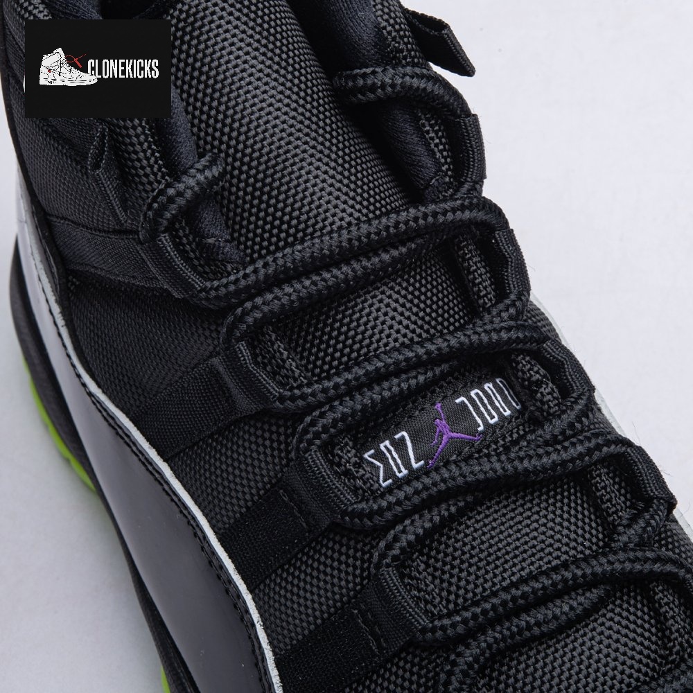 Air Jordan 11 GS Black Barely Volt Men's - Image 13