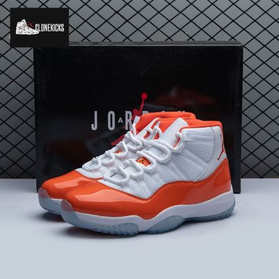 Air Jordan 11 Retro High 72-10 White Orange Men's