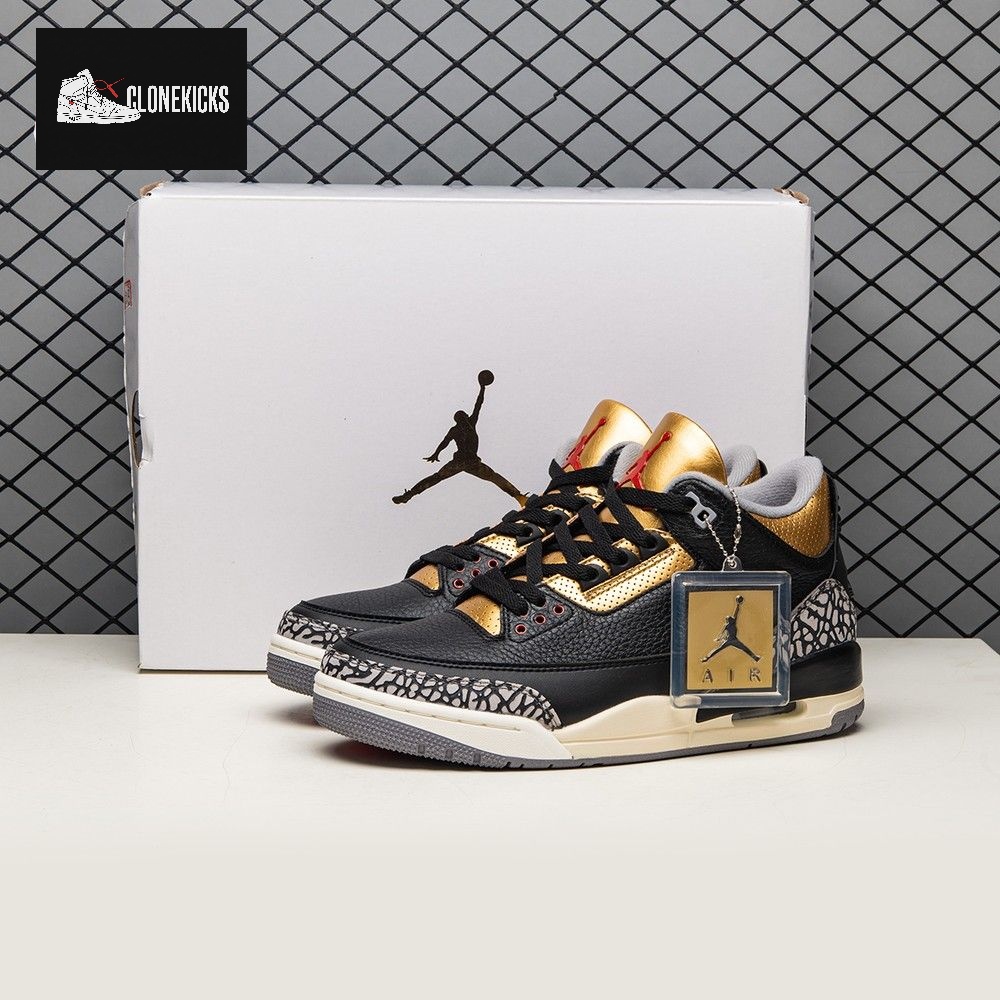 Air Jordan 3 Black Gold Men's