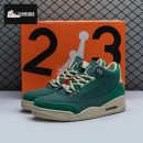 Air Jordan 3 Retro Bicoastal Black Malachite Fossil FZ7974-300 Unisex