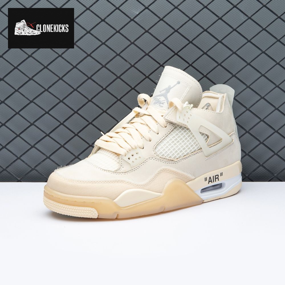 Air Jordan 4 RERO x Off-White AJ4 OW Sail Unisex - Image 12