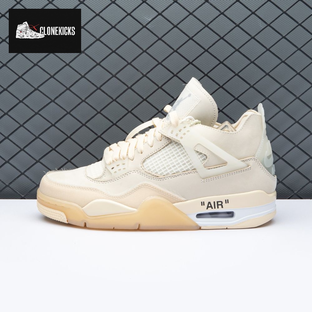 Air Jordan 4 RERO x Off-White AJ4 OW Sail Unisex - Image 13