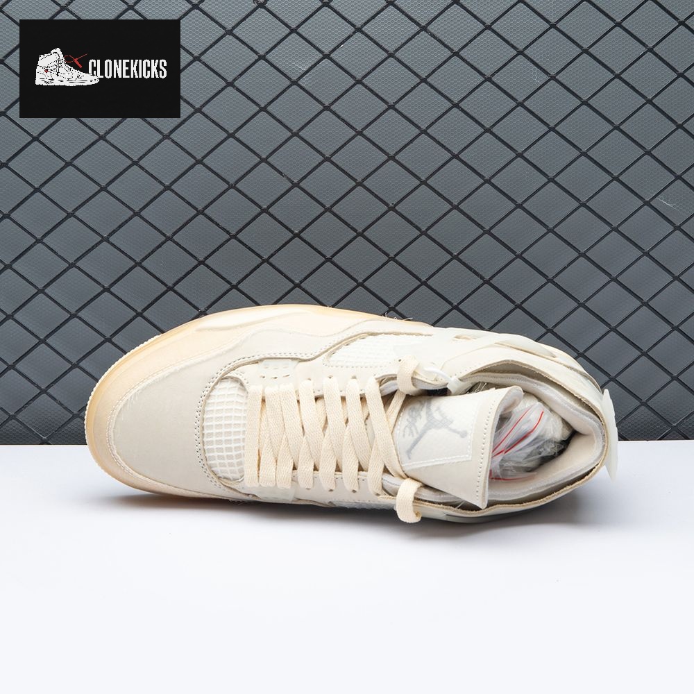 Air Jordan 4 RERO x Off-White AJ4 OW Sail Unisex - Image 16
