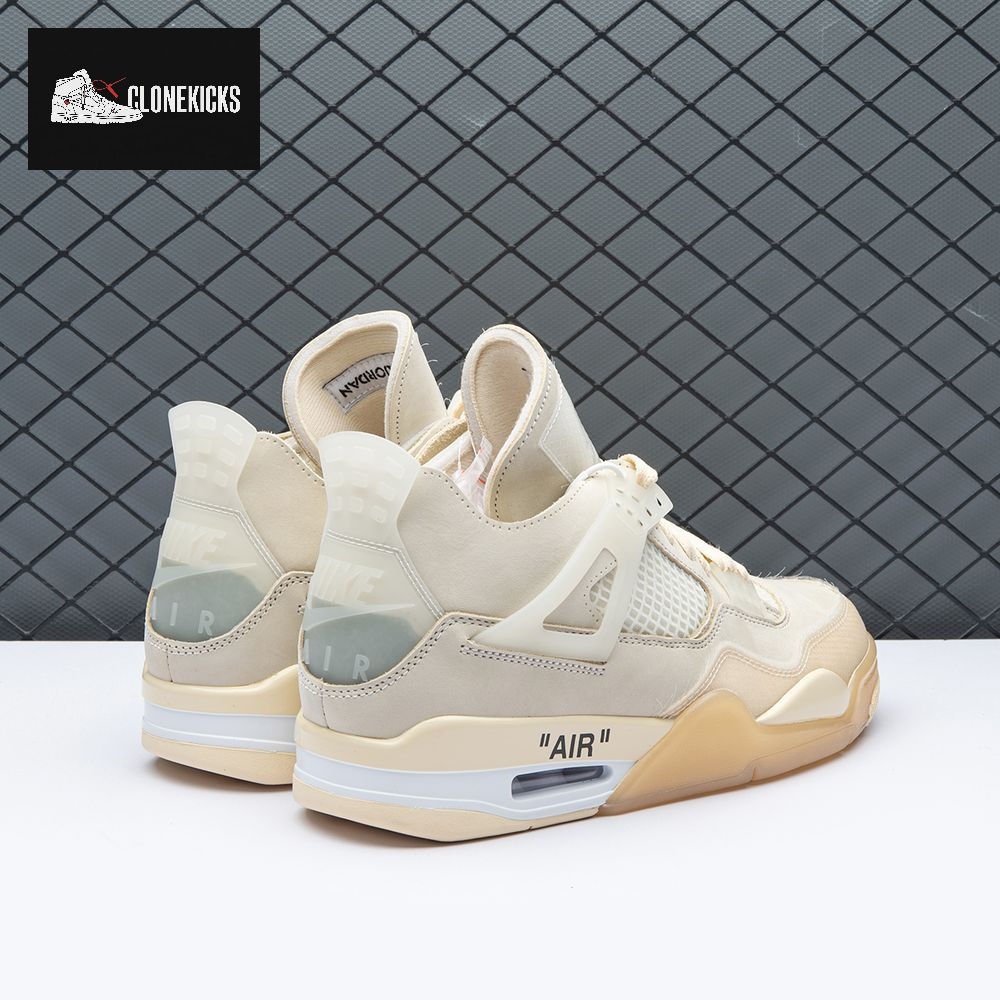 Air Jordan 4 RERO x Off-White AJ4 OW Sail Unisex - Image 17