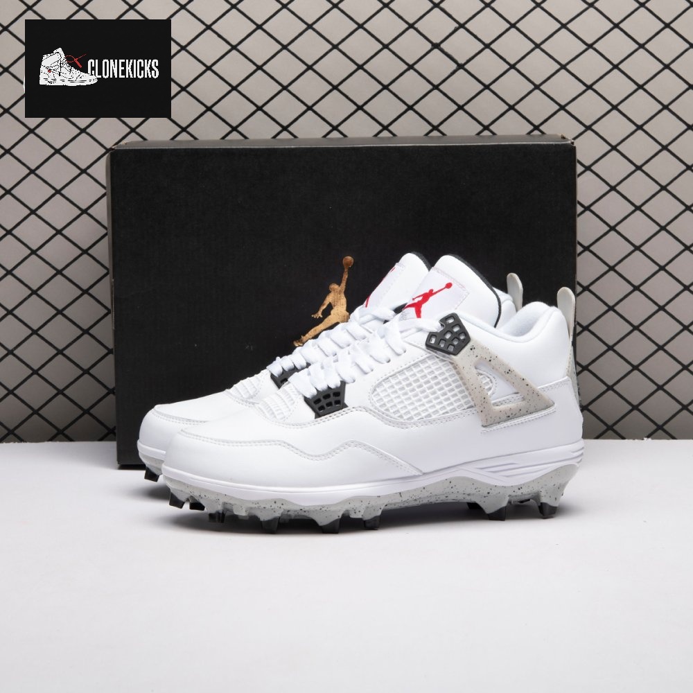 Air Jordan 4 Retro TD Cleat White Cement HQ0207-106 Men's