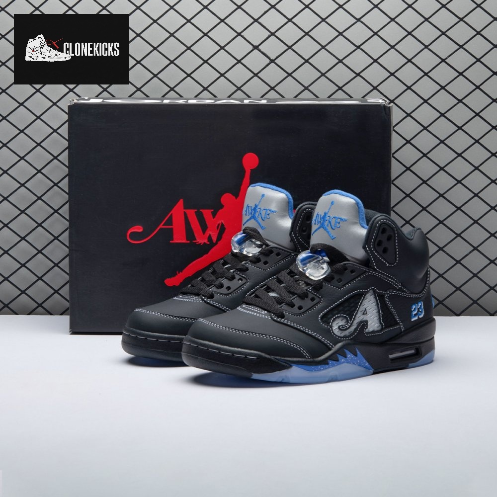 Awake NY x Air Jordan 5 BlackRacer Blue DV4982-004 Unisex