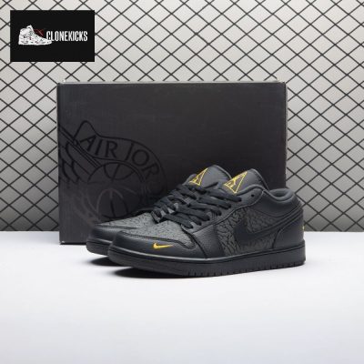 Jordan 1 Low Black Elephant Print IM6568-010 Unisex