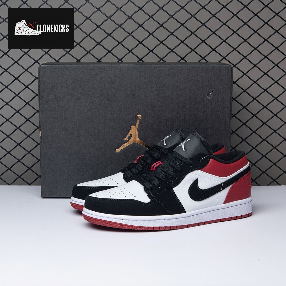 Jordan 1 Low Black Toe 553558-116 Unisex