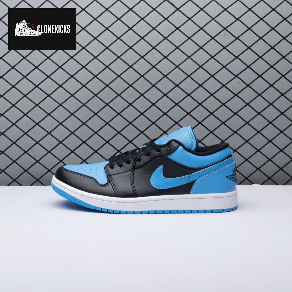 Jordan 1 Low Black University Blue 553558-041 Unisex - Image 6