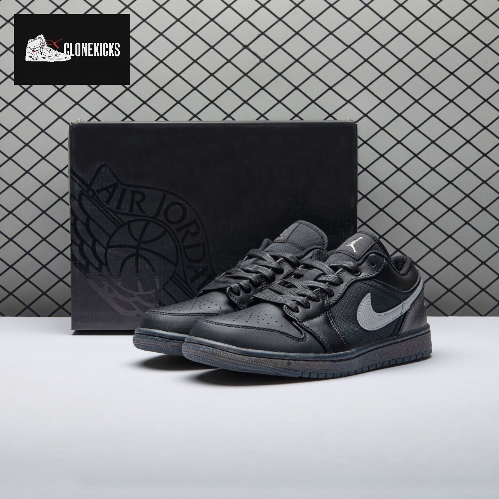Jordan 1 Low Black White Dark Smoke Grey Unisex