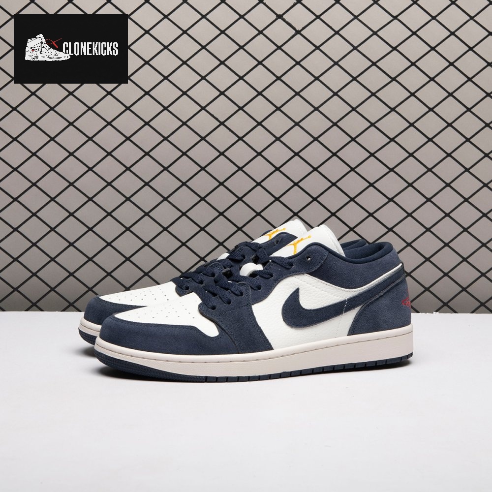 Jordan 1 Low SE Obsidian Suede IO7448-400 Unisex - Image 7