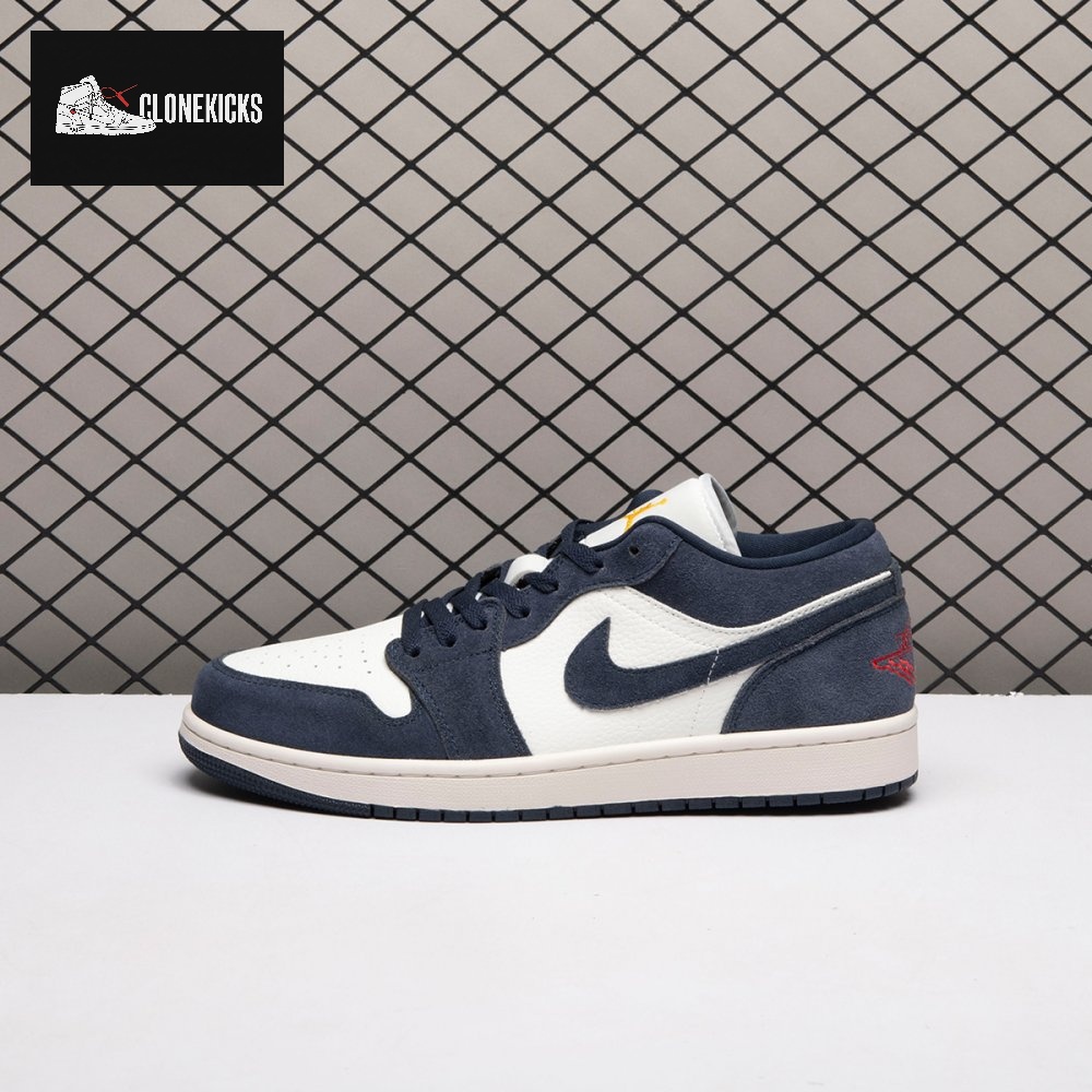 Jordan 1 Low SE Obsidian Suede IO7448-400 Unisex - Image 9