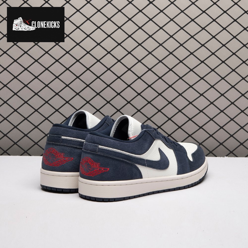 Jordan 1 Low SE Obsidian Suede IO7448-400 Unisex - Image 13