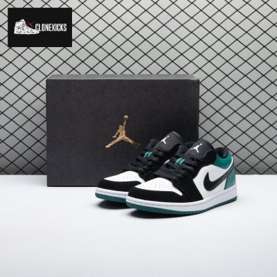 Jordan 1 Low White Black Mystic Green 553558-113 Unisex