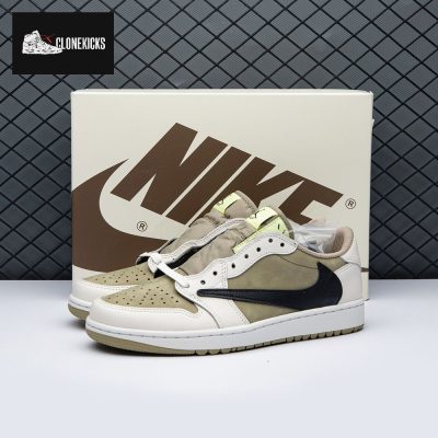 Jordan 1 Retro Low Golf Travis Scott Neutral Olive FZ3124-200 Unisex