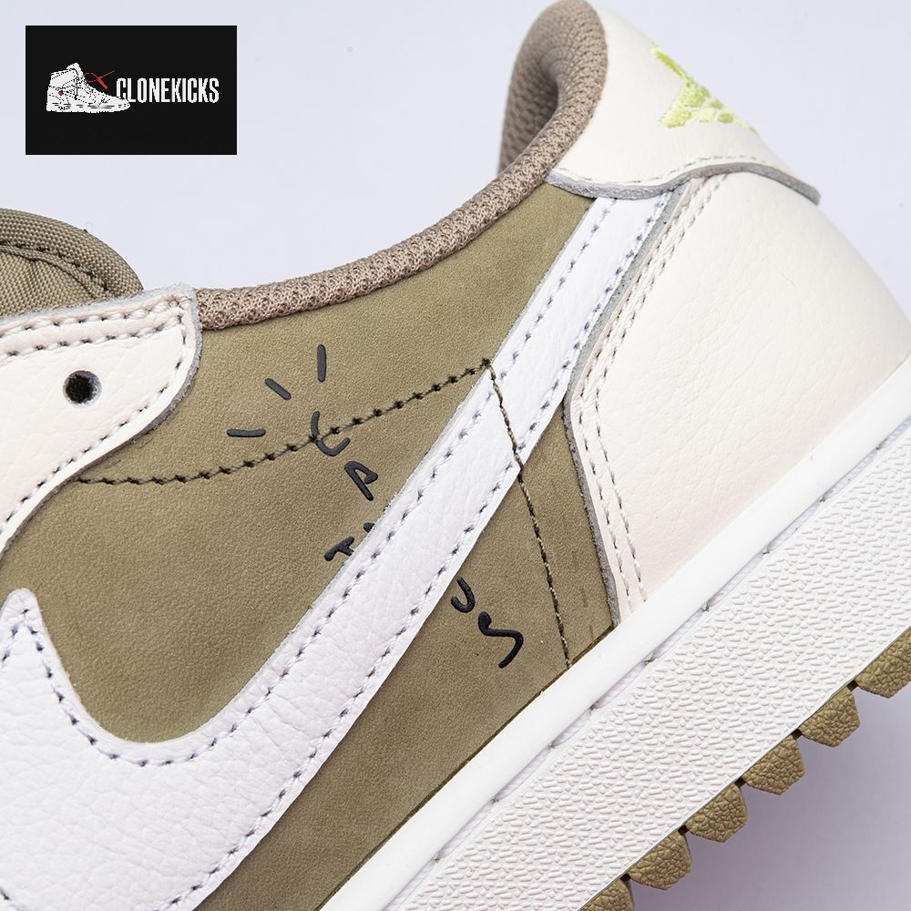 Jordan 1 Retro Low Golf Travis Scott Neutral Olive FZ3124-200 Unisex - Image 3
