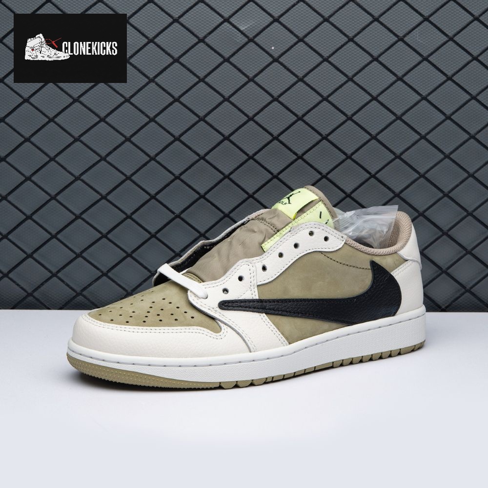 Jordan 1 Retro Low Golf Travis Scott Neutral Olive FZ3124-200 Unisex - Image 8