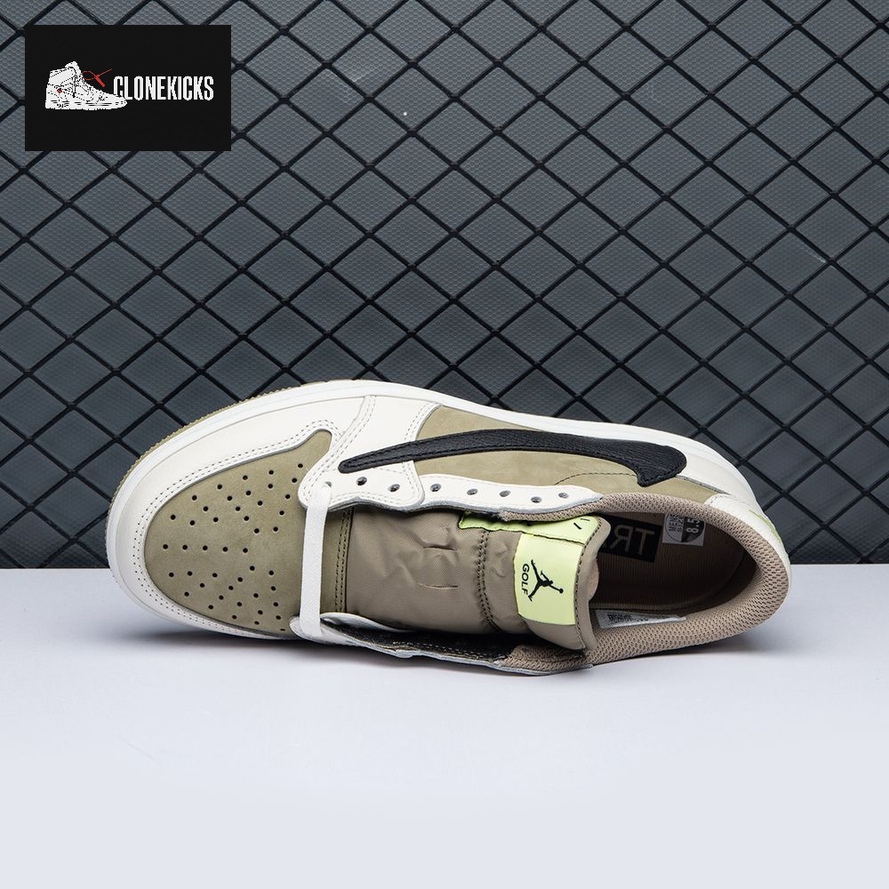Jordan 1 Retro Low Golf Travis Scott Neutral Olive FZ3124-200 Unisex - Image 12