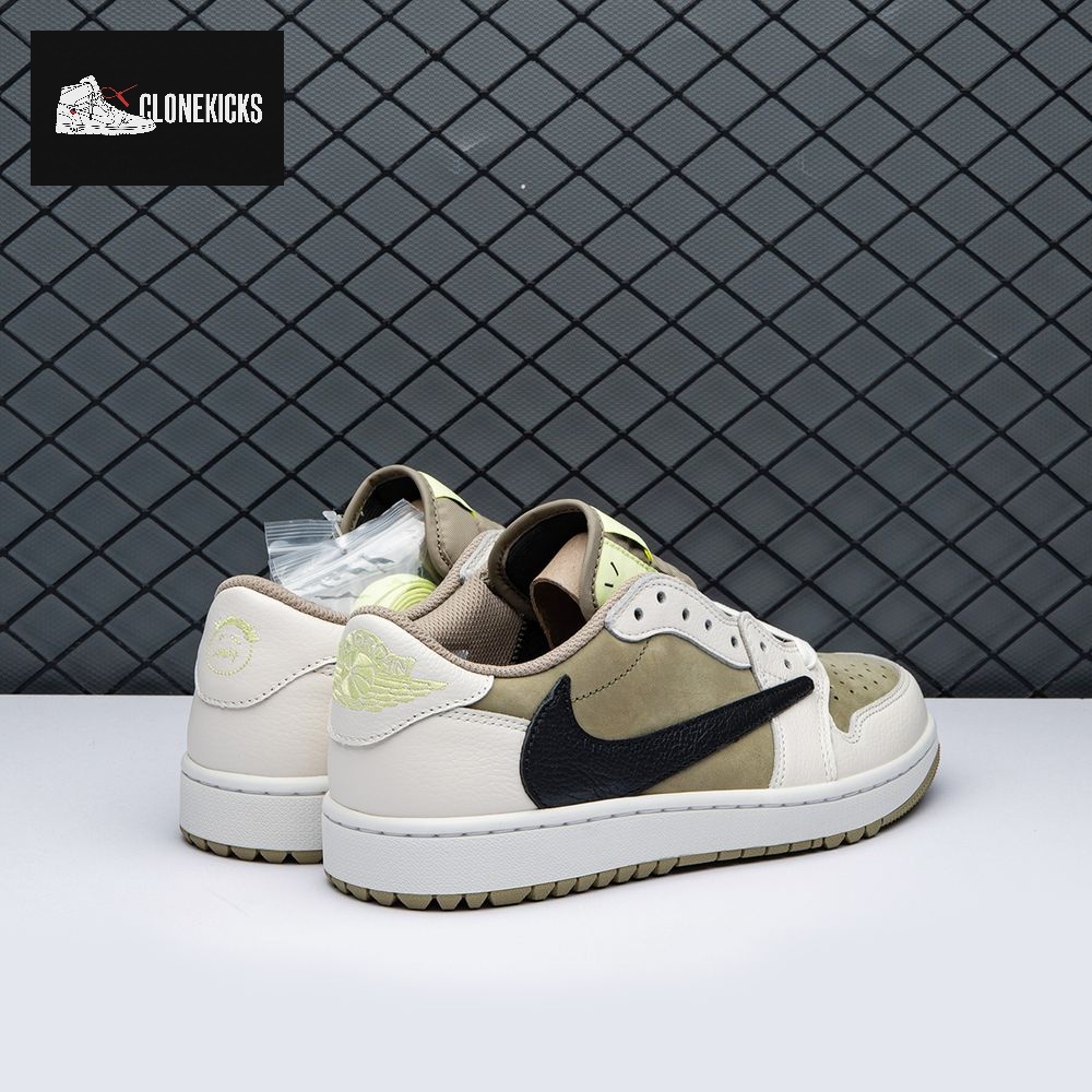 Jordan 1 Retro Low Golf Travis Scott Neutral Olive FZ3124-200 Unisex - Image 13