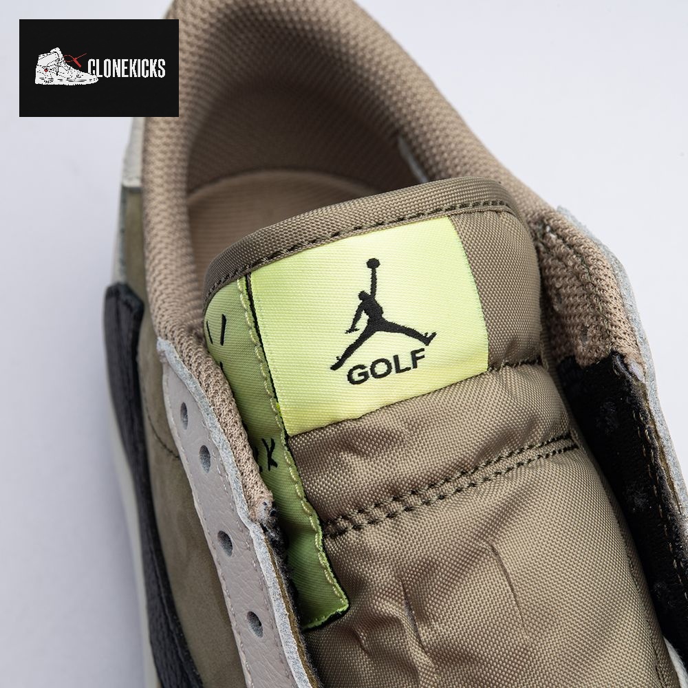 Jordan 1 Retro Low Golf Travis Scott Neutral Olive FZ3124-200 Unisex - Image 15