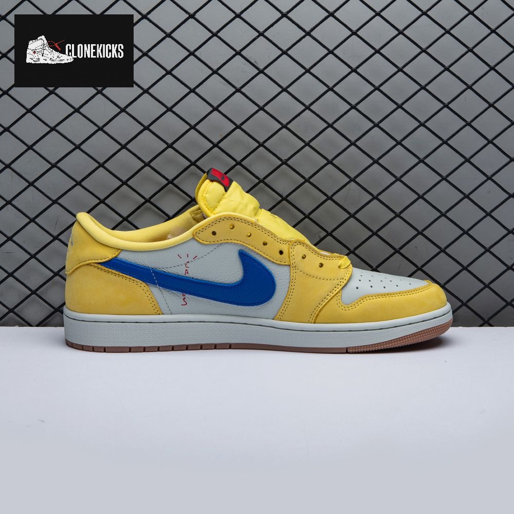 Jordan 1 Retro Low OG SP Travis Scott Canary DZ4137-700 Unisex - Image 12