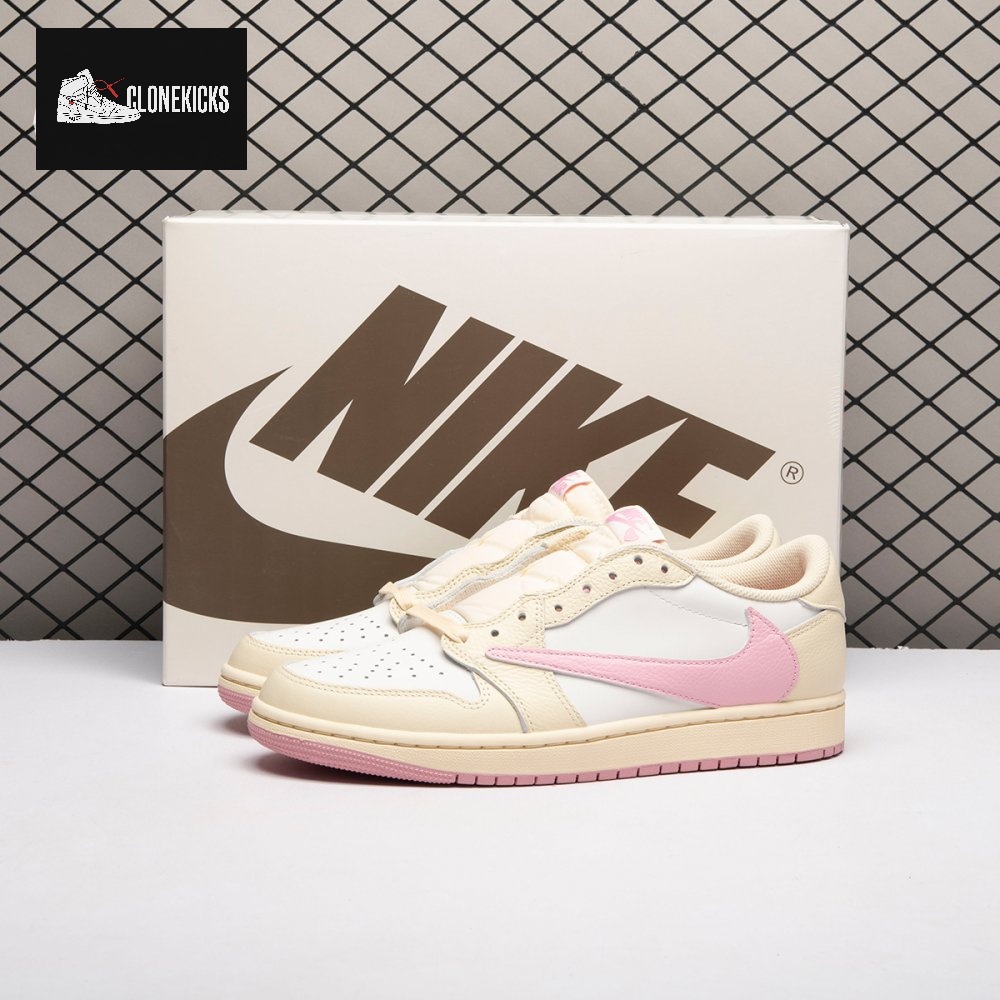 Jordan 1 Retro Low OG SP Travis Scott Shy Pink IQ7604-100 Unisex