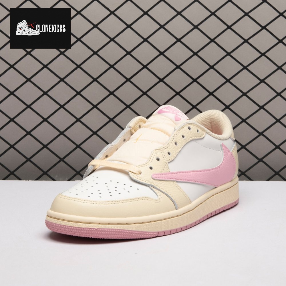 Jordan 1 Retro Low OG SP Travis Scott Shy Pink IQ7604-100 Unisex - Image 8