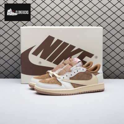 Jordan 1 Retro Low OG SP Travis Scott White Light Khaki DM7866-106 Unisex