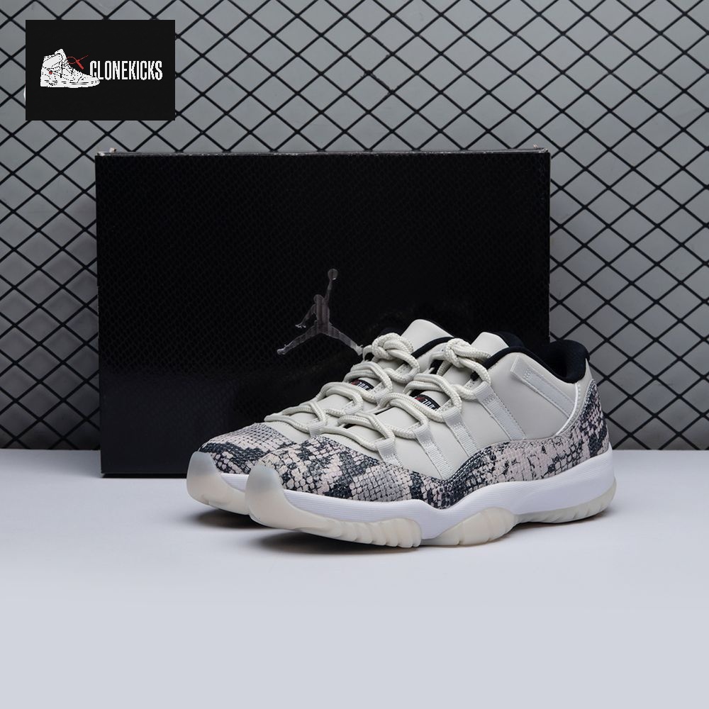 Jordan 11 Retro Low Snake Light Bone CD6846-002 Unisex