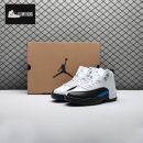 Jordan 12 Black White Blue Men's