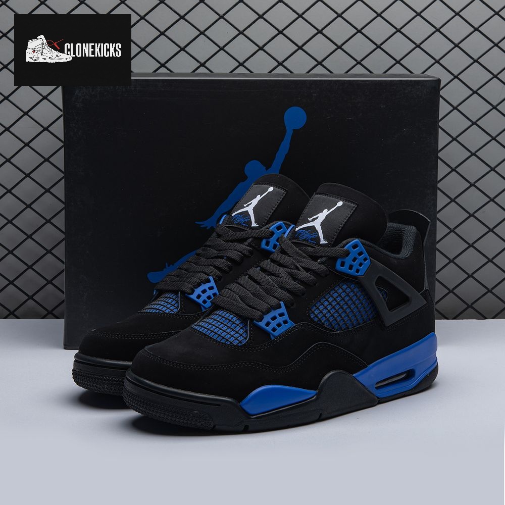 Jordan 4 Retro Black Blue Unisex