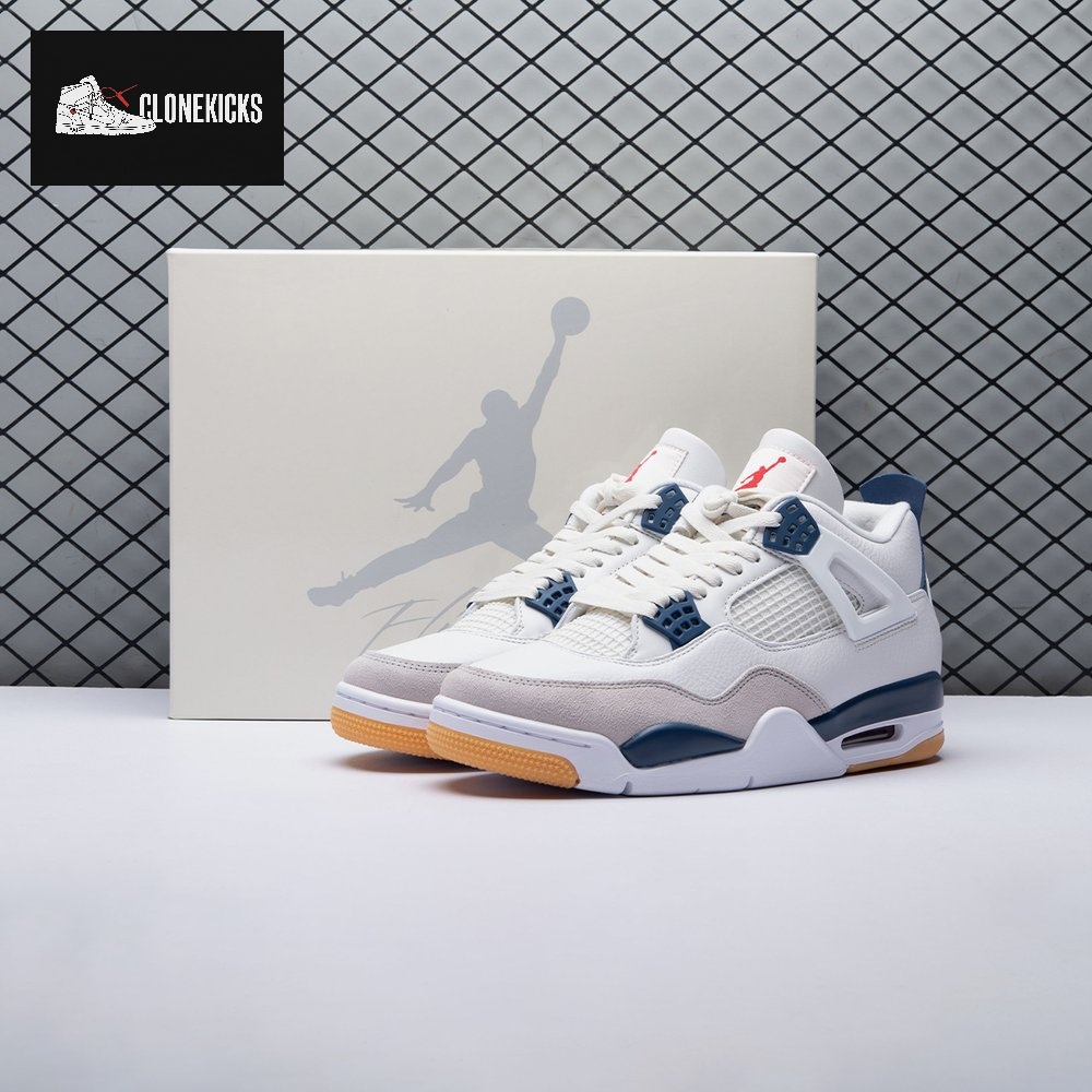 Jordan 4 SB Summit WhiteNavy DR5415-100 Unisex