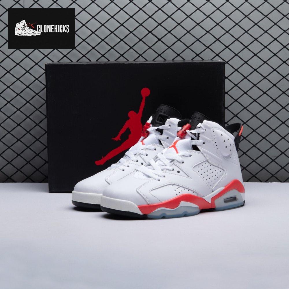 Jordan 6 Retro Infrared White 384664-123 Men's