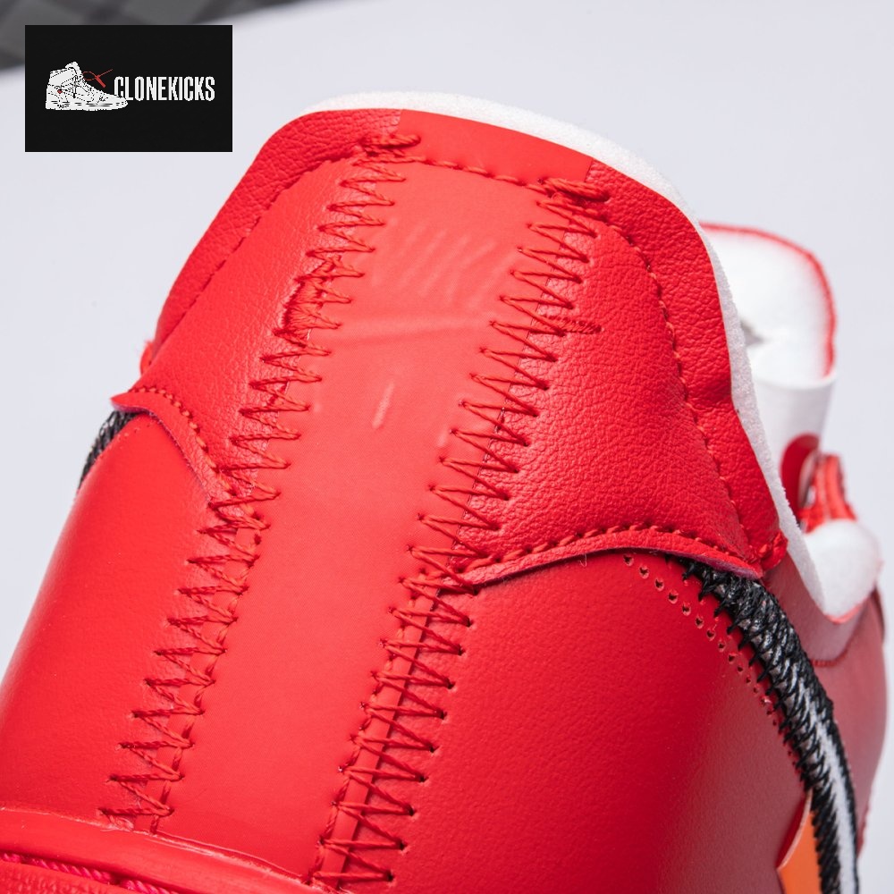Nike Air Force 1 Low Off-White Red Unisex - Image 4
