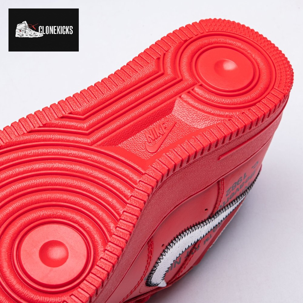Nike Air Force 1 Low Off-White Red Unisex - Image 7