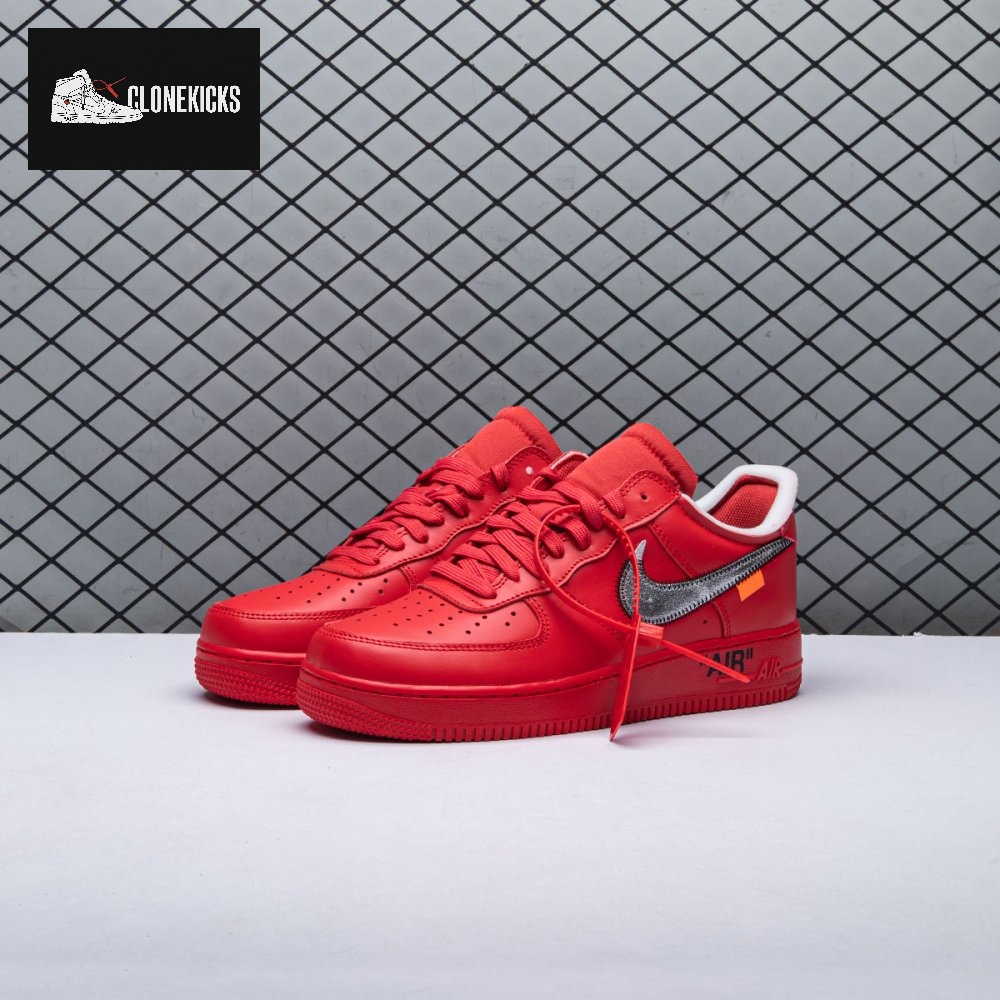 Nike Air Force 1 Low Off-White Red Unisex - Image 8