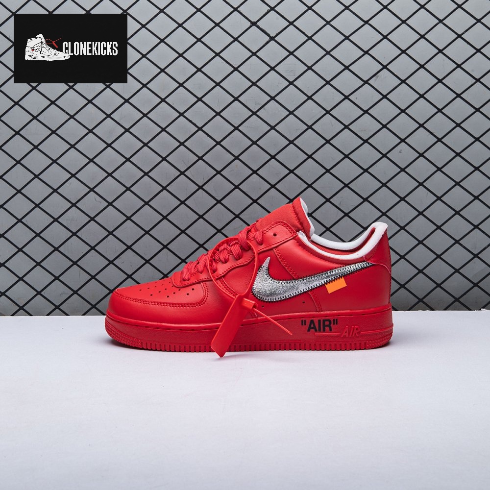 Nike Air Force 1 Low Off-White Red Unisex - Image 9