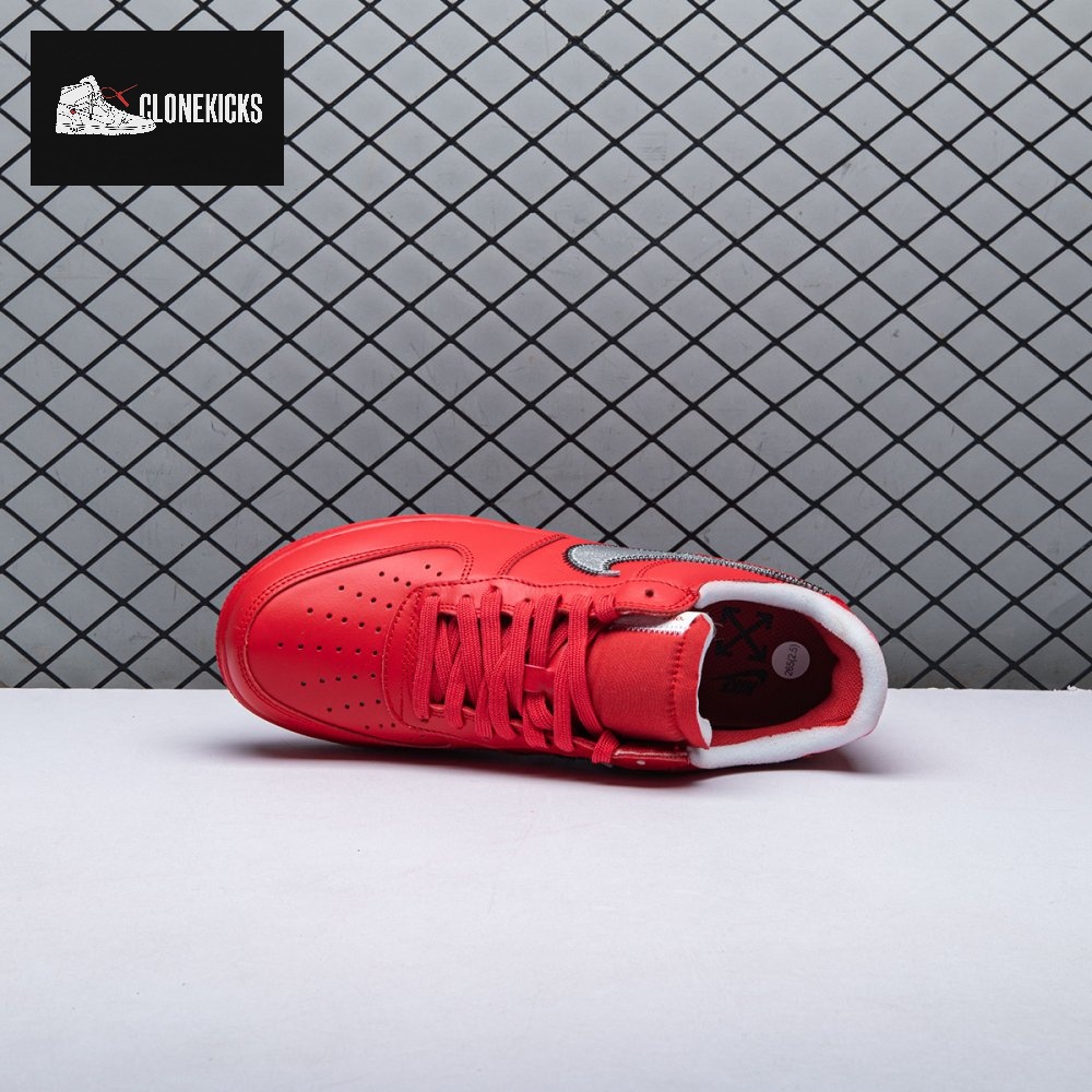 Nike Air Force 1 Low Off-White Red Unisex - Image 12