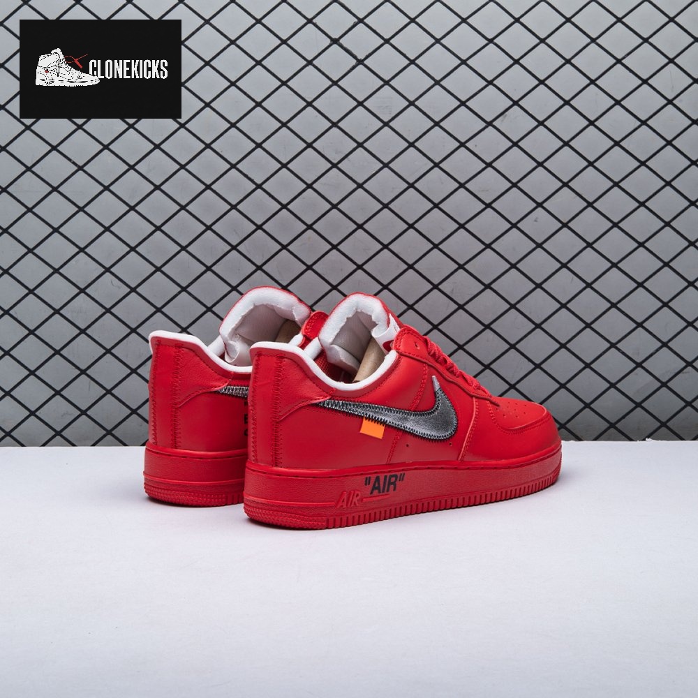 Nike Air Force 1 Low Off-White Red Unisex - Image 13