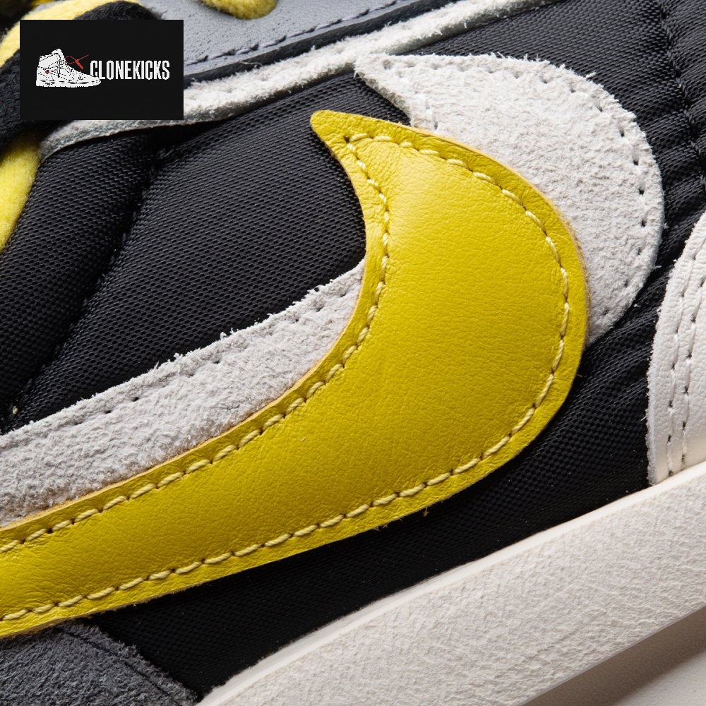 Nike LD Waffle Undercover Black Bright Citron DJ4877-001 Unisex - Image 3