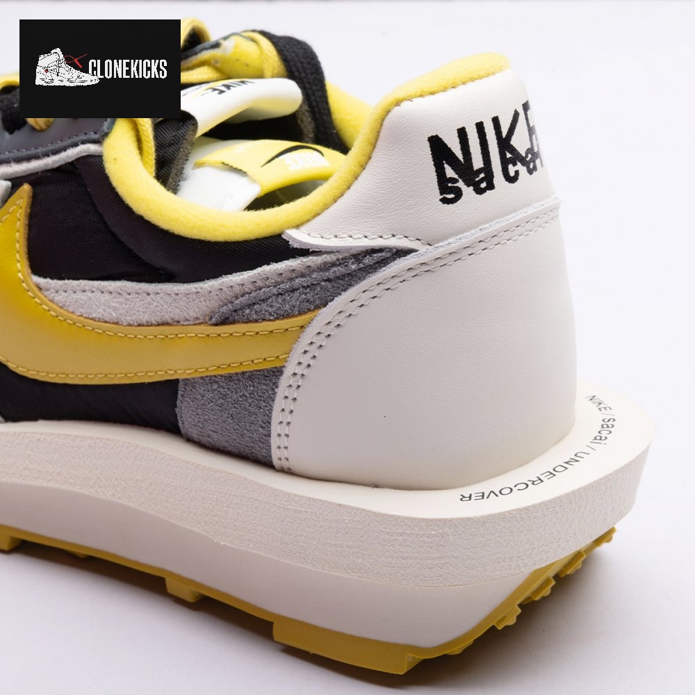 Nike LD Waffle Undercover Black Bright Citron DJ4877-001 Unisex - Image 4