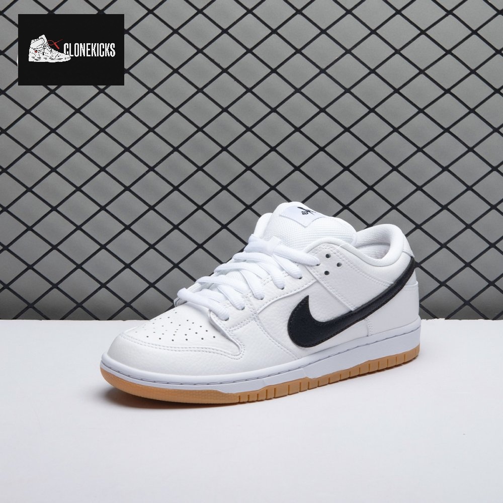 Nike SB Dunk Low Orange Label White Black Unisex - Image 9