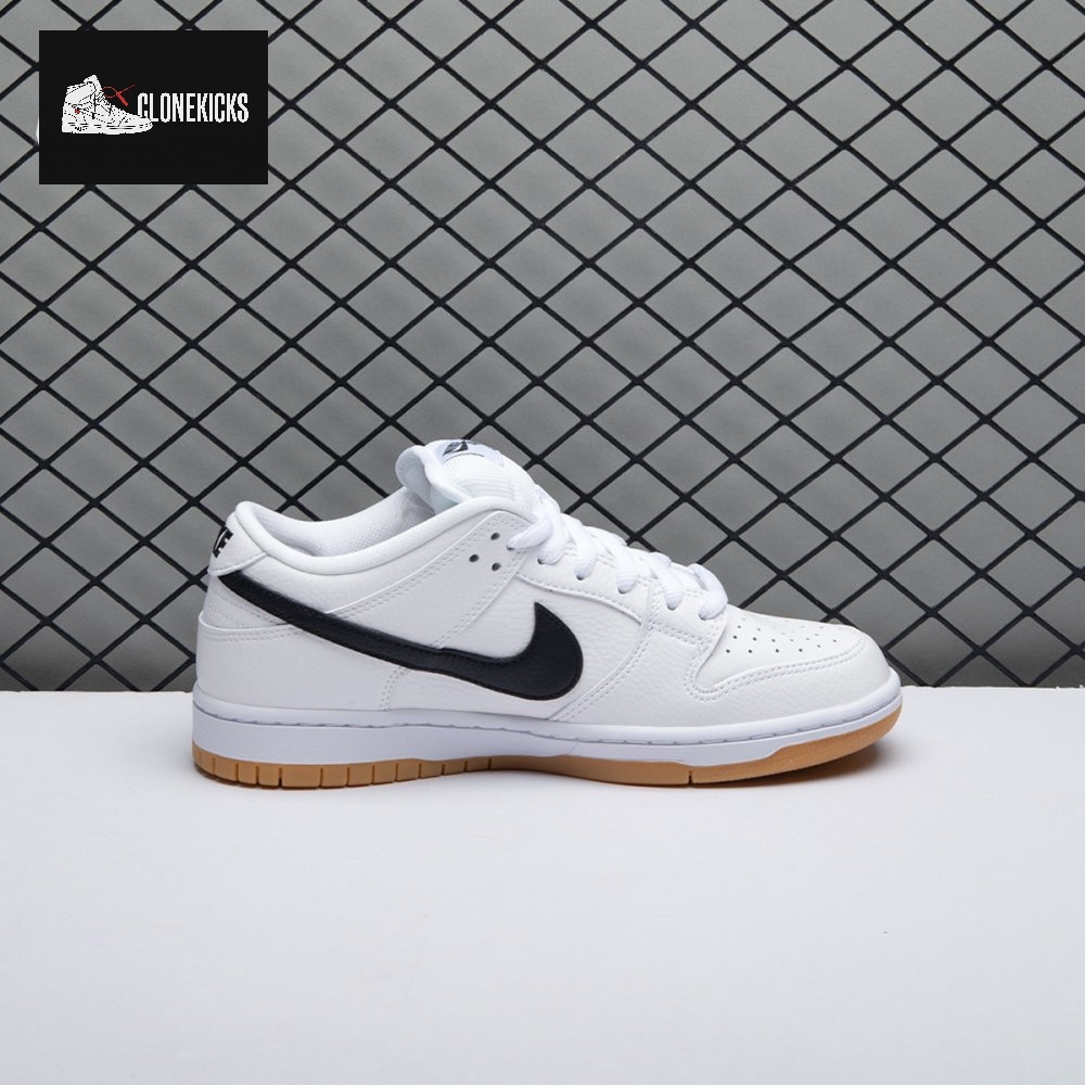 Nike SB Dunk Low Orange Label White Black Unisex - Image 11