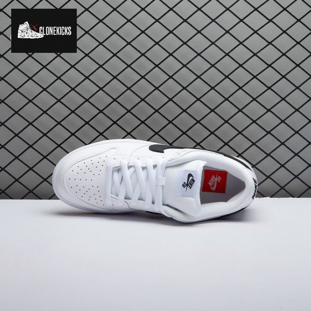 Nike SB Dunk Low Orange Label White Black Unisex - Image 13