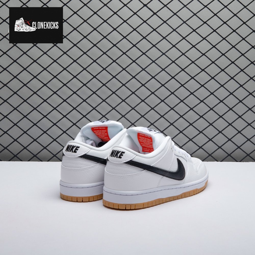 Nike SB Dunk Low Orange Label White Black Unisex - Image 14